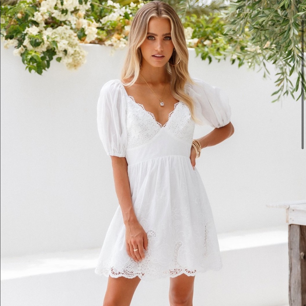 Hello molly super sherbet dress white